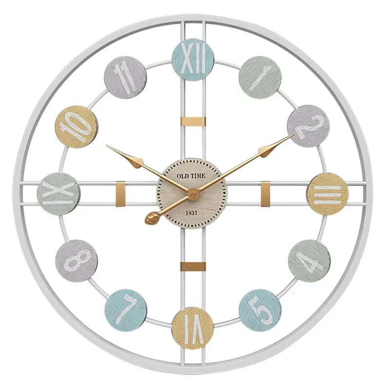 Wandklok Met Stille Mechanisme Vintage Circular voor Thuis en Kantoor