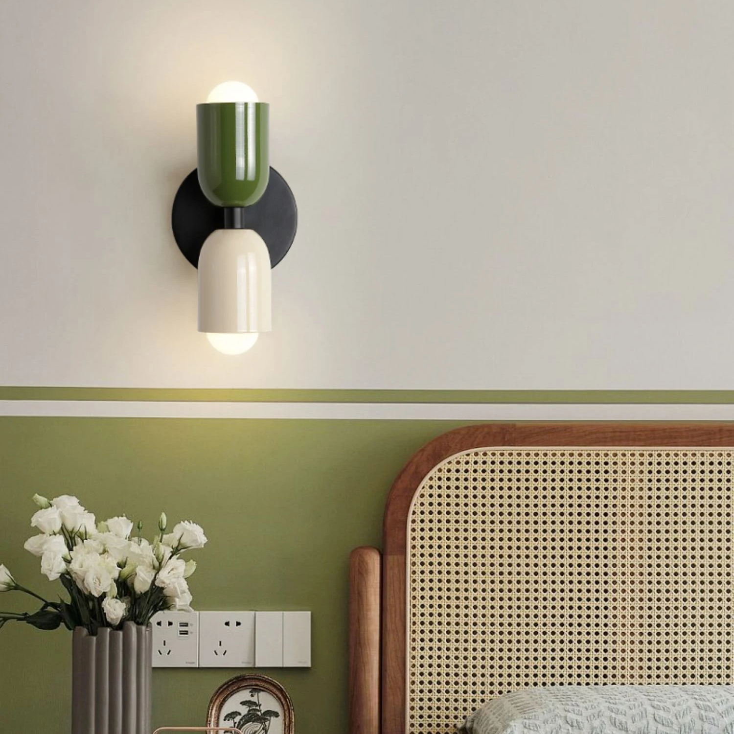LED Wandlamp Dubbele Koppen RVS