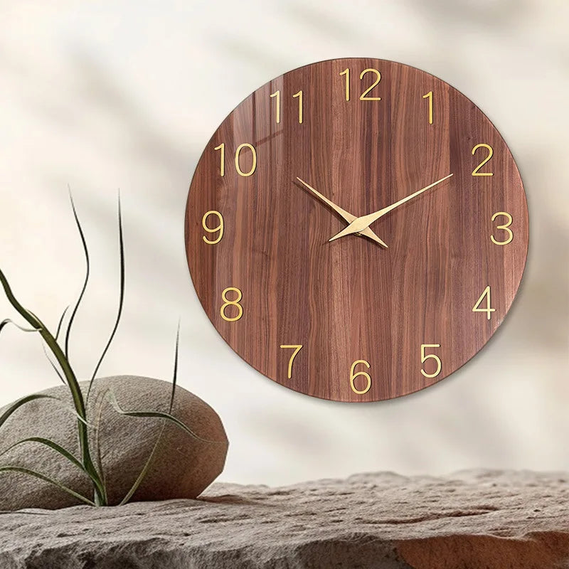Wandklok Hout Rond voor Huisdecoratie Woonkamer