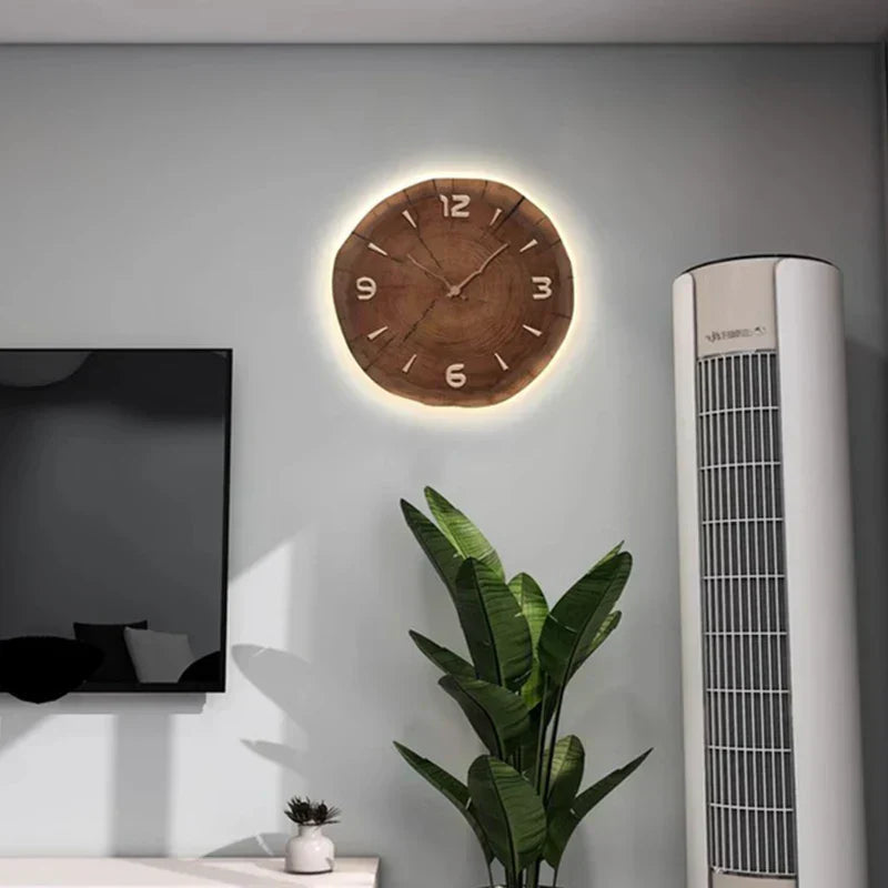 Wandklok Hout Vierkant Decoratie Thuis Kantoor