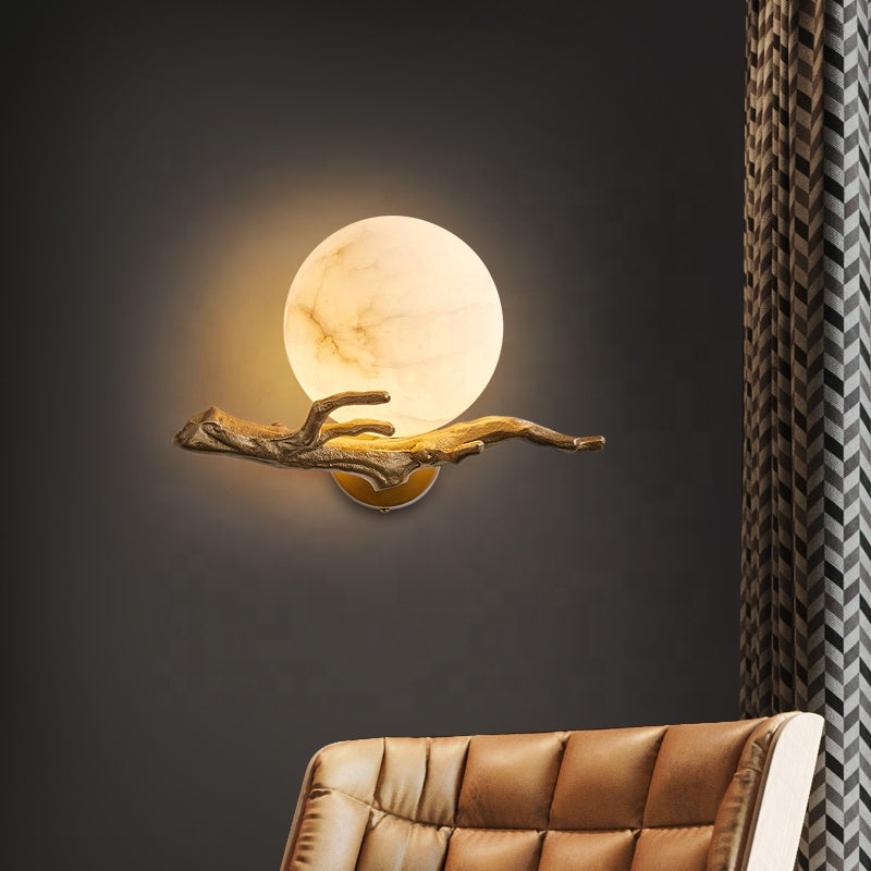 Koper en Marmeren Wandlamp LED voor Wandverlichting