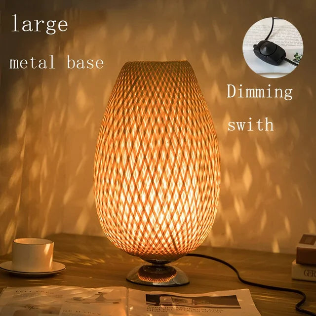 Bamboe Tafel Lamp voor Woondecoratie en Kantoorverlichting