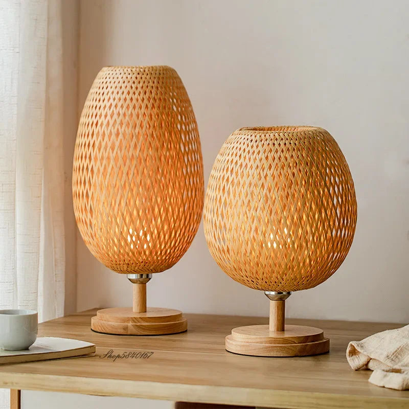 Bamboe Tafel Lamp voor Woondecoratie en Kantoorverlichting