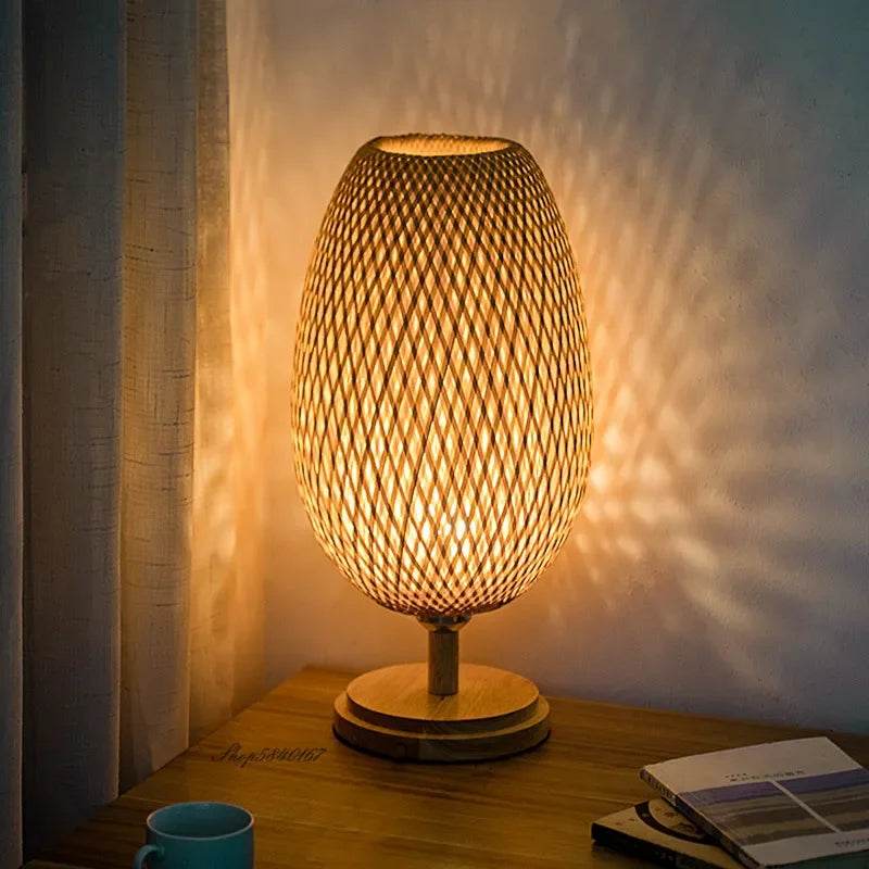 Bamboe Tafel Lamp voor Woondecoratie en Kantoorverlichting