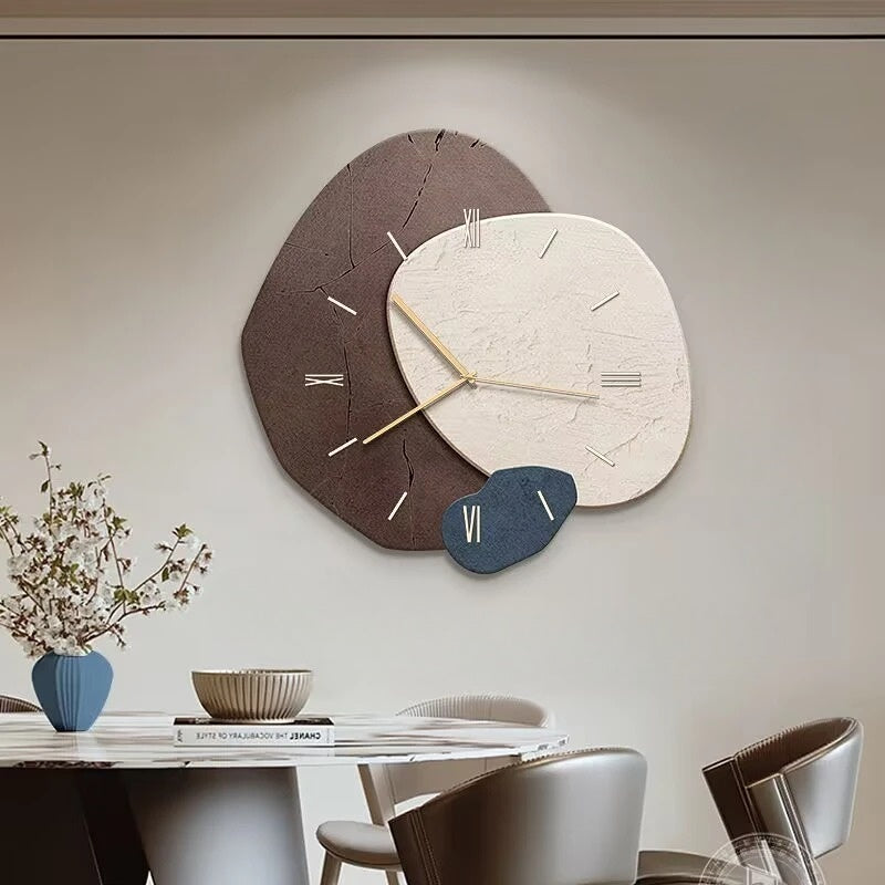Houten Wandklok met USB Lamp voor Thuis Kantoor Decoratie