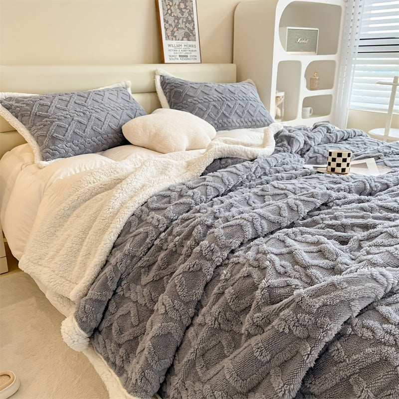 Fleece Deken Gebreid voor Thuis en Kantoor