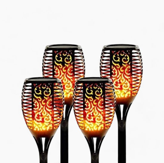 Zonne-energie LED Tuin Fakkel Waterproof Buitenverlichting