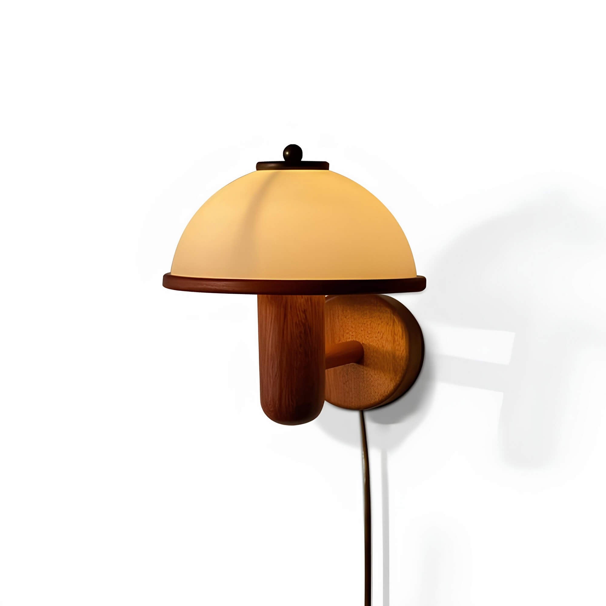 Houten Paddenstoel Wandlamp Sfeerverlichting Woondecoratie