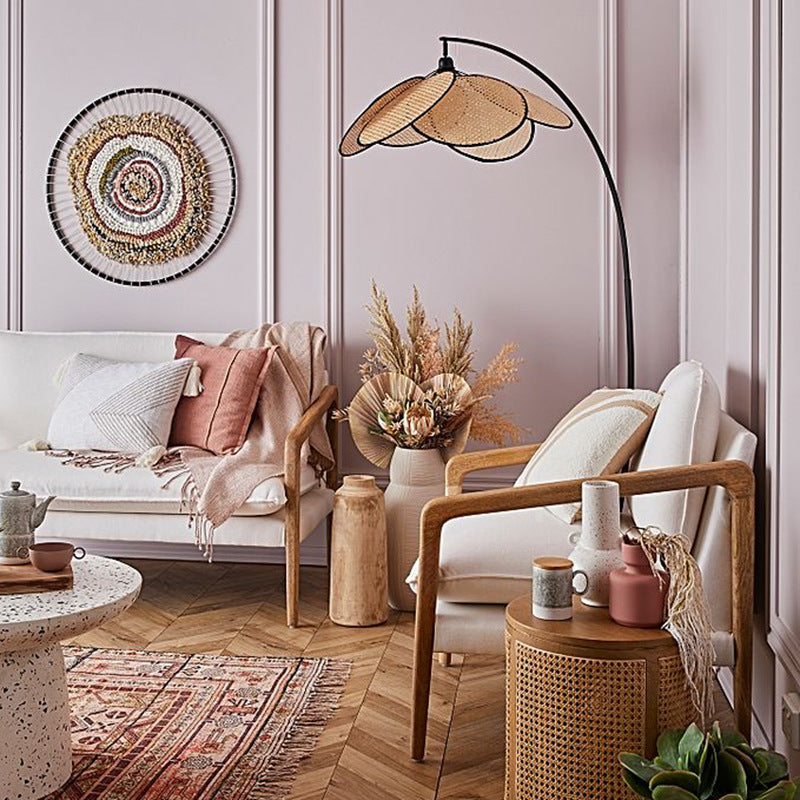 Vloerlamp Riet voor Woonkamer Verlichting