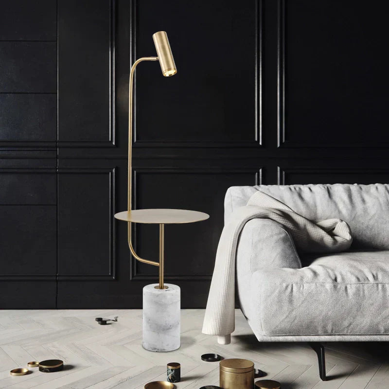 Vloerlamp met Bijzettafel voor Thuis en Kantoor