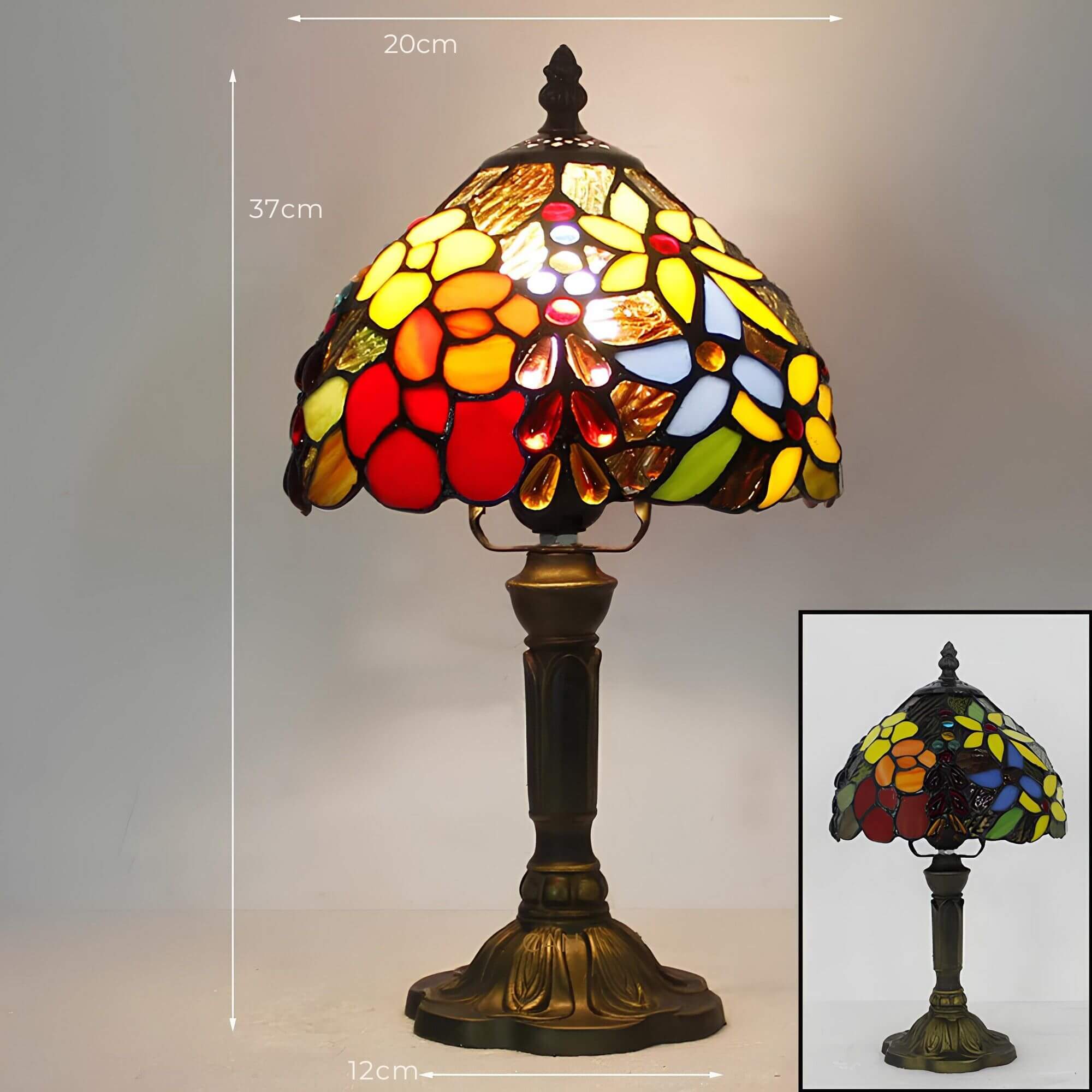 Gevelde Glas Tafellamp Luminieuze Verlichting Accent
