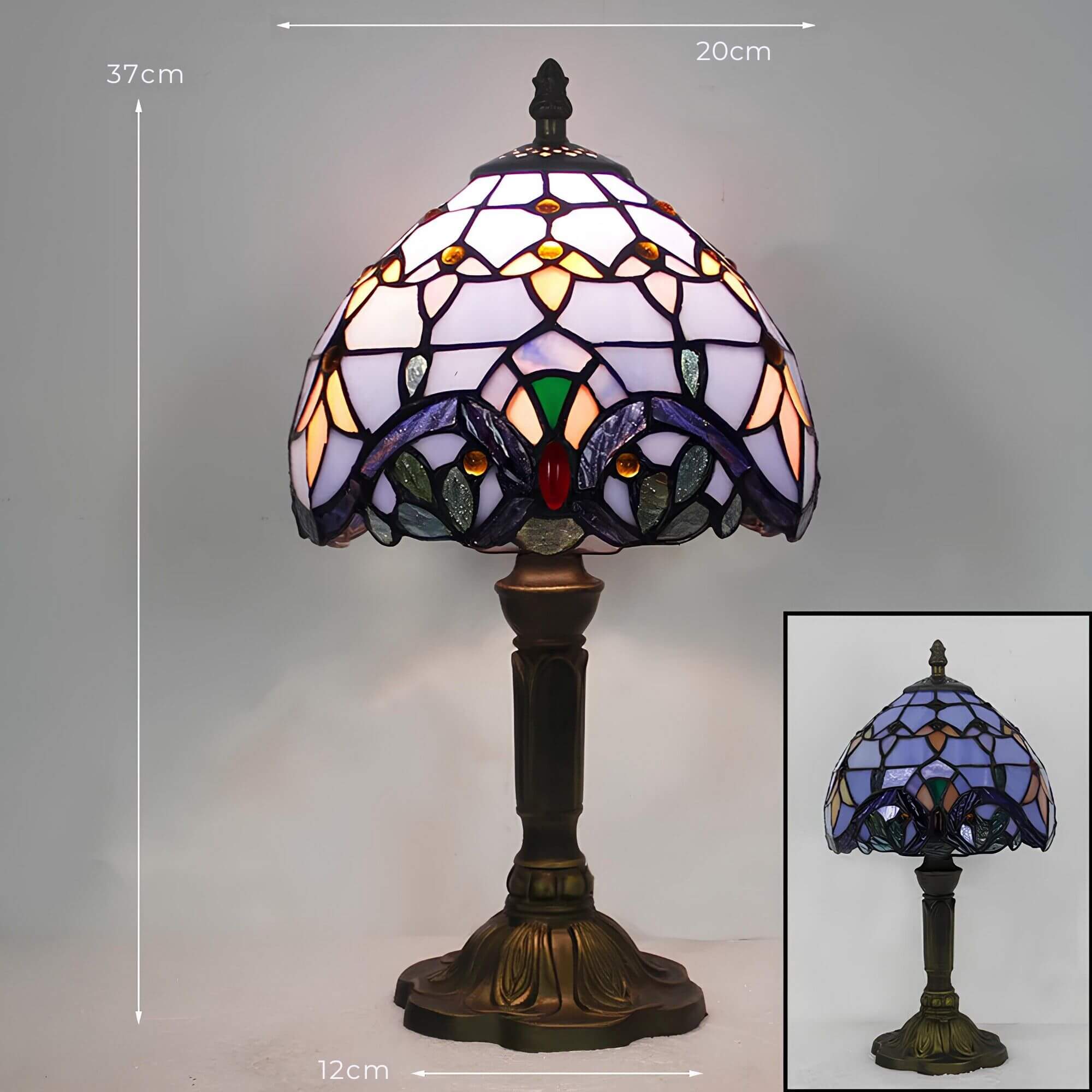 Gevelde Glas Tafellamp Luminieuze Verlichting Accent