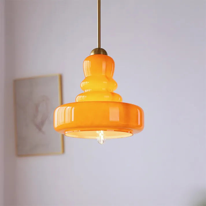 Bauhaus Hanglamp Pompoen Glazen Armatuur LED plafondlamp