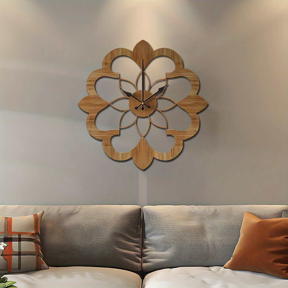 Wandklok Vintage Hout Rustiek Rond Kantoor Thuisdecoratie