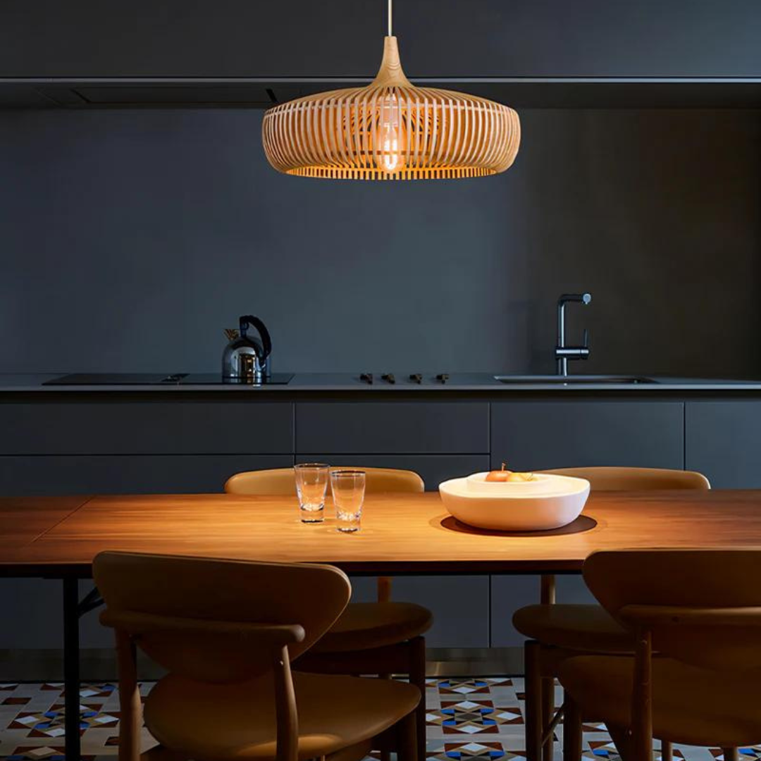 Houten Hanglamp Hanglamp LED voor Thuis en Kantoor Decor