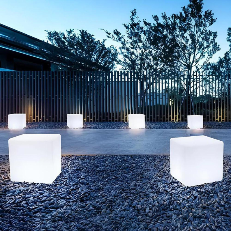 Cubic LED Tuinlamp met Afstandsbediening Buiten