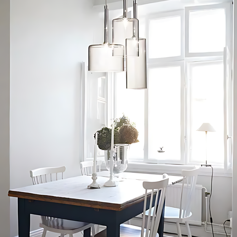 Glazen Hanglamp Eettafel Ovalen LED Woondecoratie