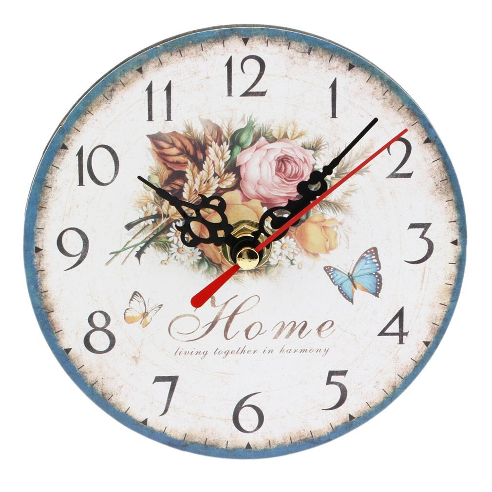 Bloem Vlinder Wandklok Decoratie