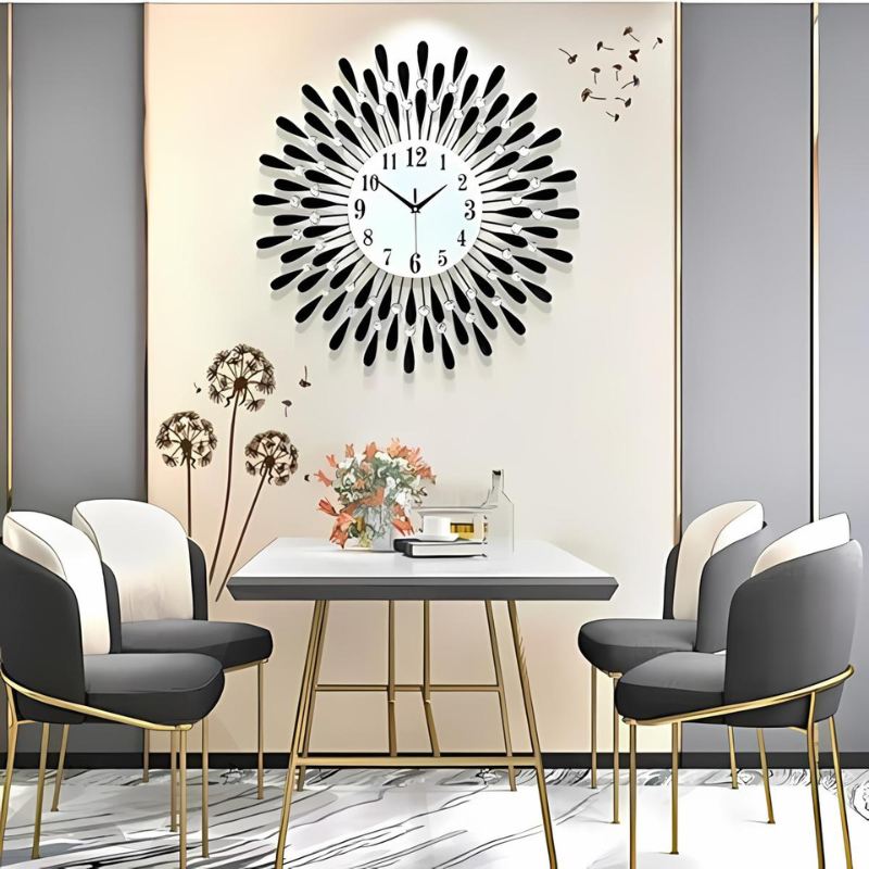 Wandklok Luxe Ontwerp Kantoorstijl Ronde Vorm Decoratie