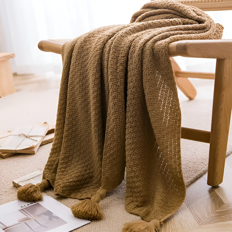 Waffle Knit Deken voor Woondecoratie en Comfort