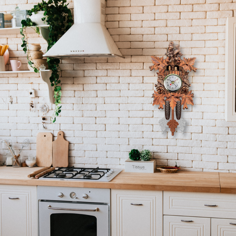 Wandklok Hout Vintage voor Woondecoratie Kantoorstijl