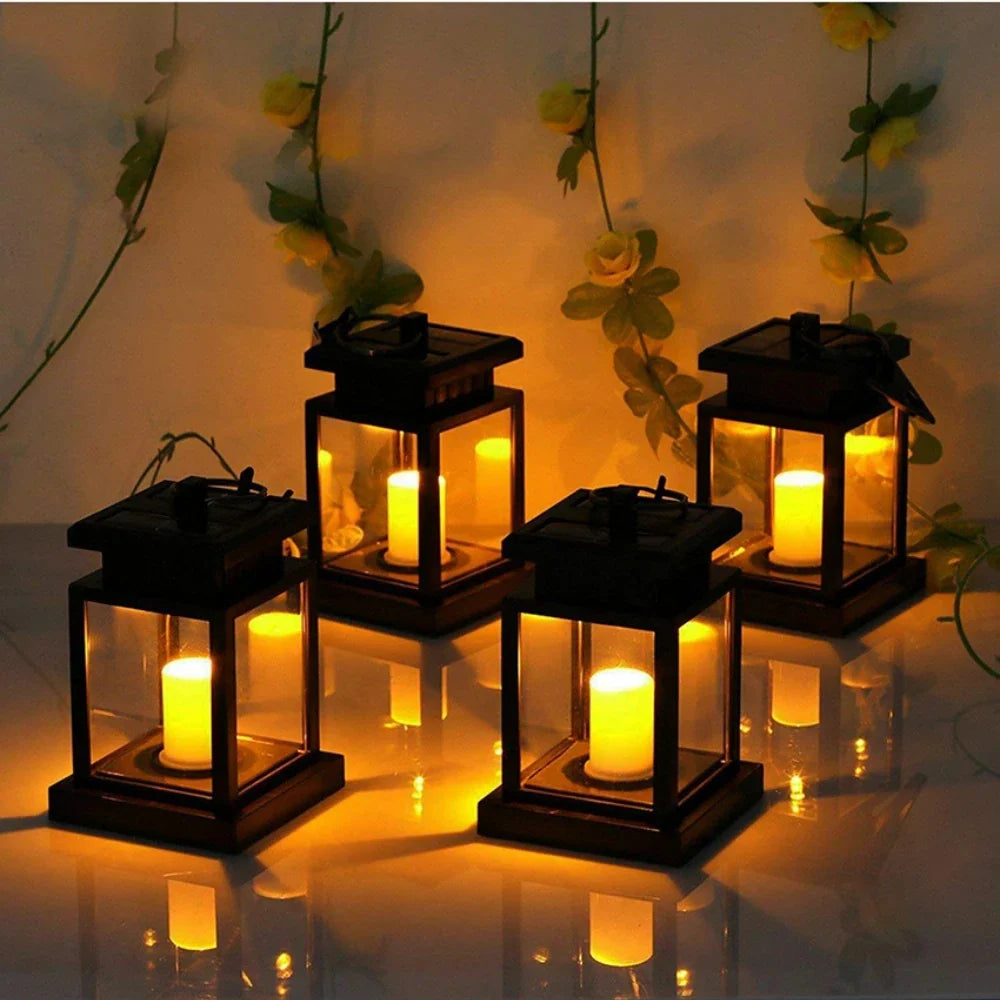 Zonne-lantaarn Buitenverlichting Kaarsstijl