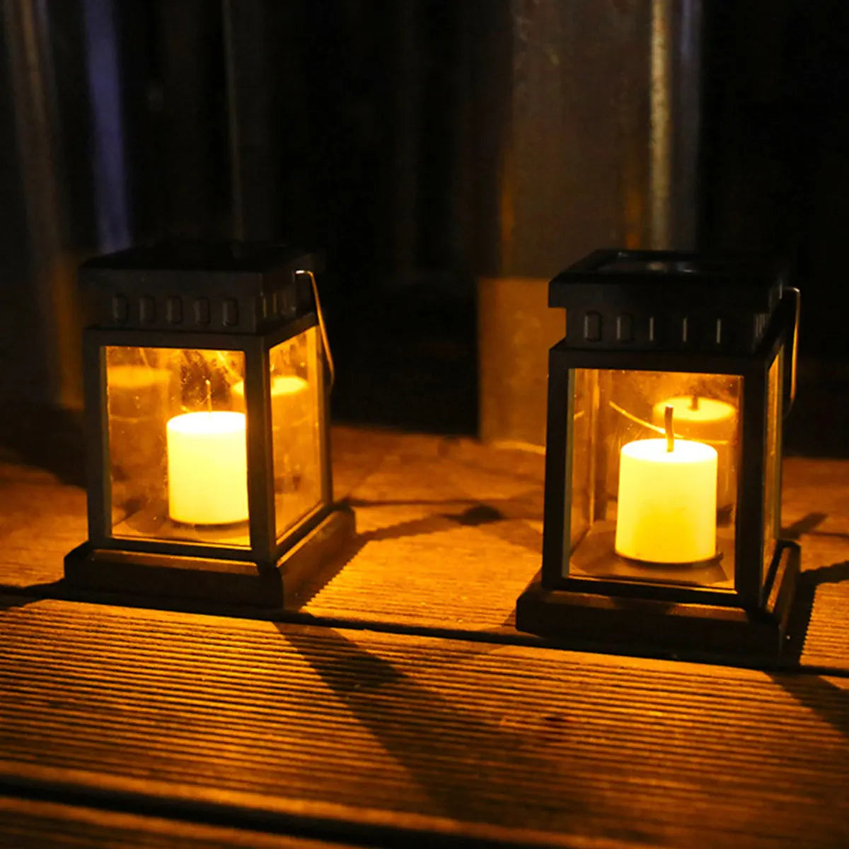 Zonne-lantaarn Buitenverlichting Kaarsstijl