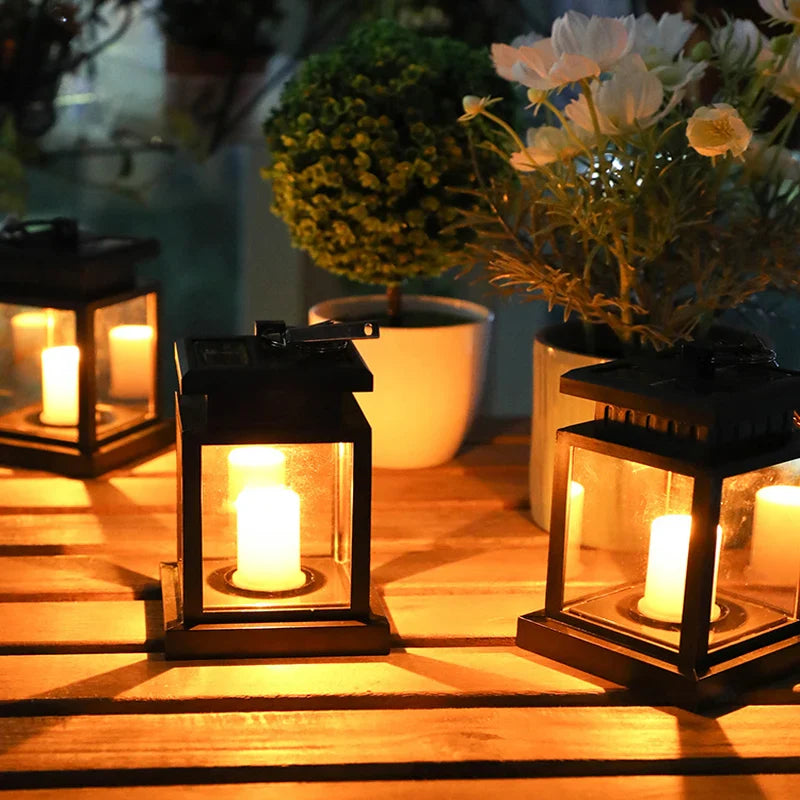 Zonne-lantaarn Buitenverlichting Kaarsstijl
