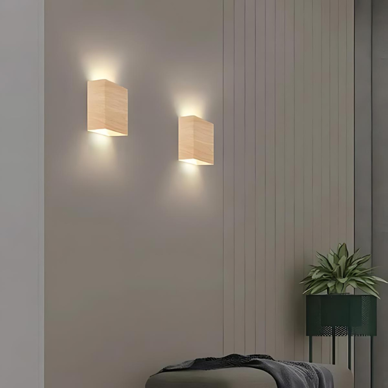 Houten Wandlamp LED voor Thuis en Kantoor