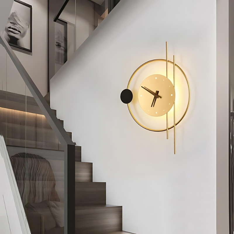 Wandklok Metal met LED Verlichting voor Thuis en Kantoor