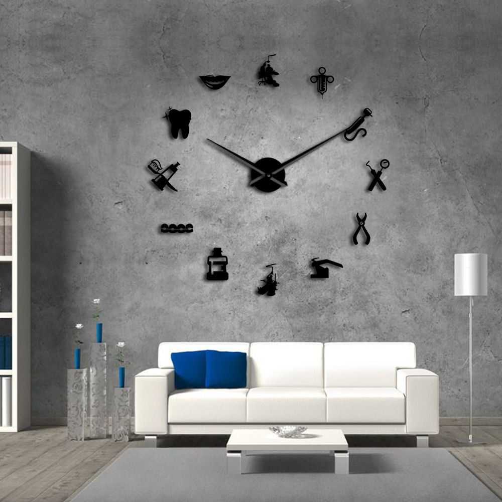 Wandklok Tandheelkunde Design Circulair voor Thuis en Kantoor