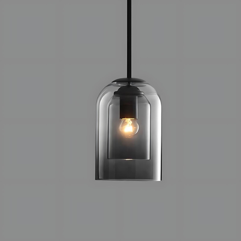 Hanglamp Midden van de Eeuw Dubbel Glas Roest Thuis