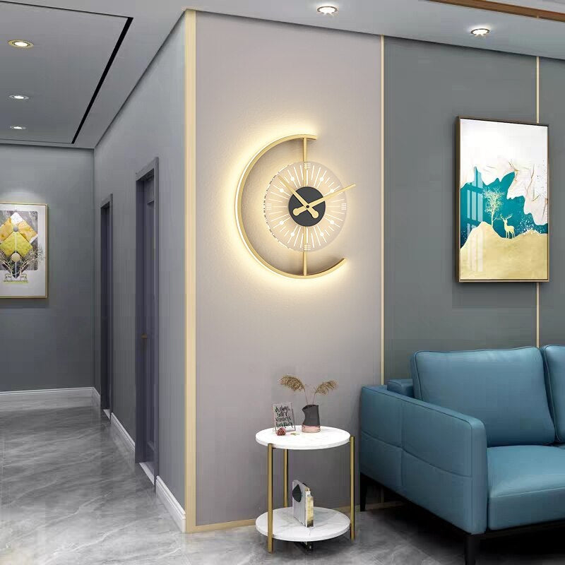 LED Wandklok met Ambient Verlichting voor Thuis en Kantoor