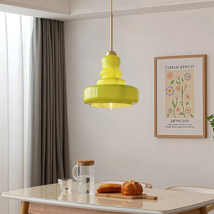 Bauhaus Hanglamp Pompoen Glazen Armatuur LED plafondlamp