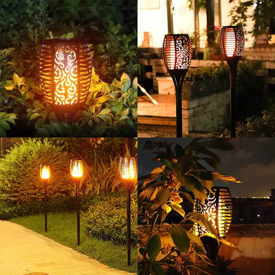 Zonne-energie LED Tuin Fakkel Waterproof Buitenverlichting