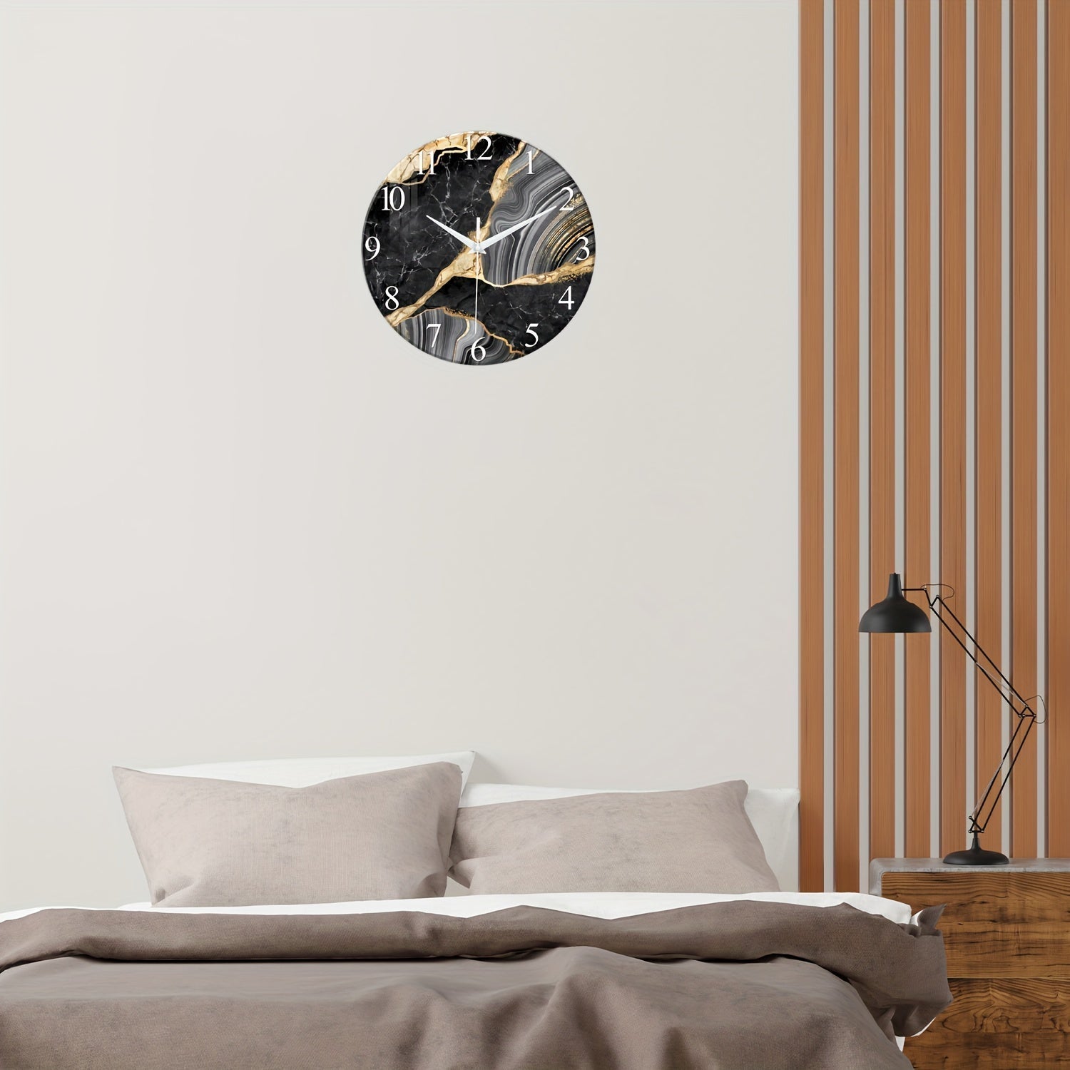 Wandklok Glazen Rond 30 cm