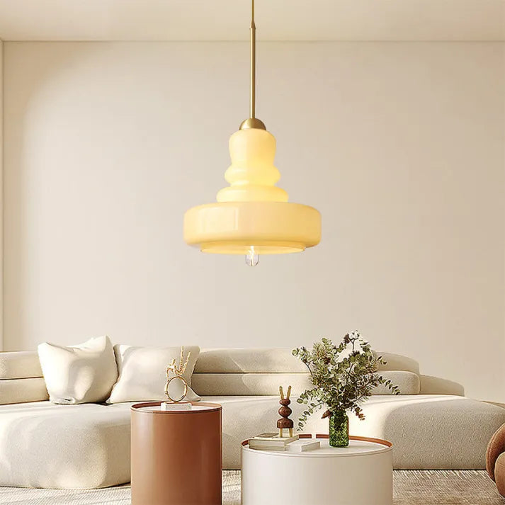 Bauhaus Hanglamp Pompoen Glazen Armatuur LED plafondlamp