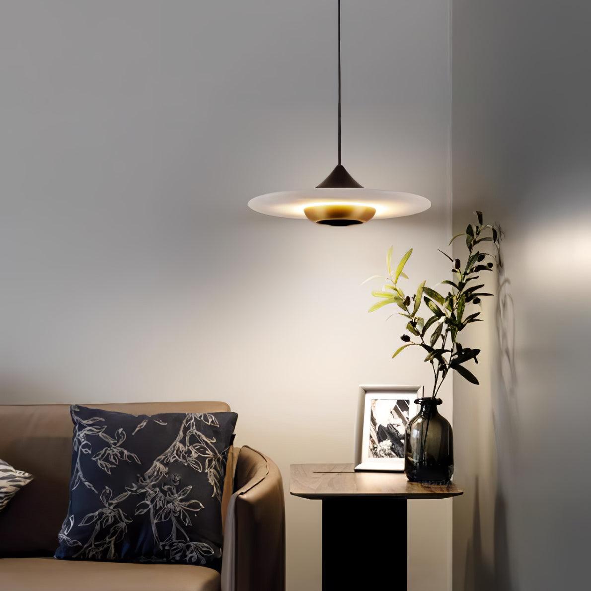 Marmeren Hanglamp Plafondlamp Rond Vervangbare LED Verlichting