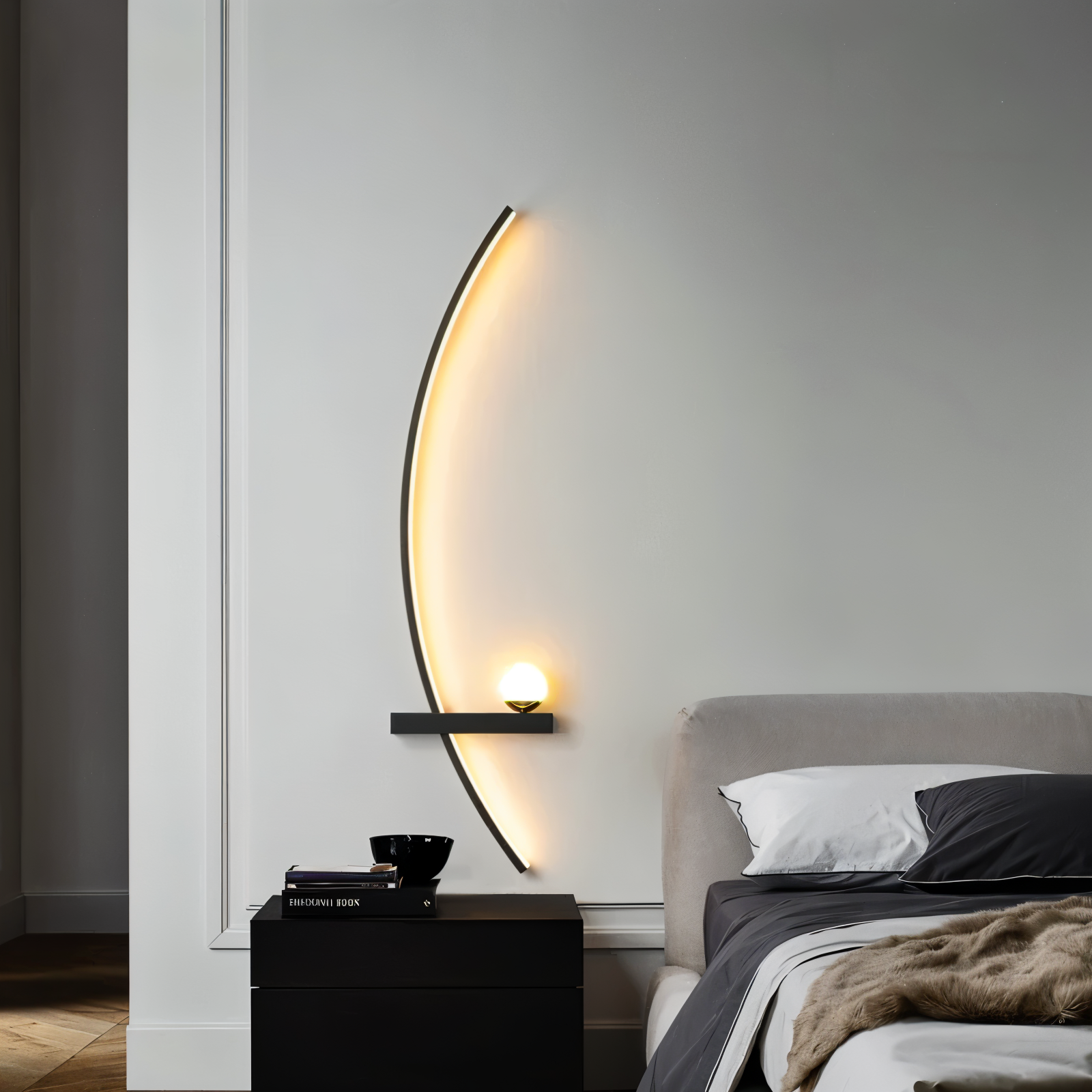 LED Wandlamp Gebogen Energiezuinig voor Thuis en Kantoor