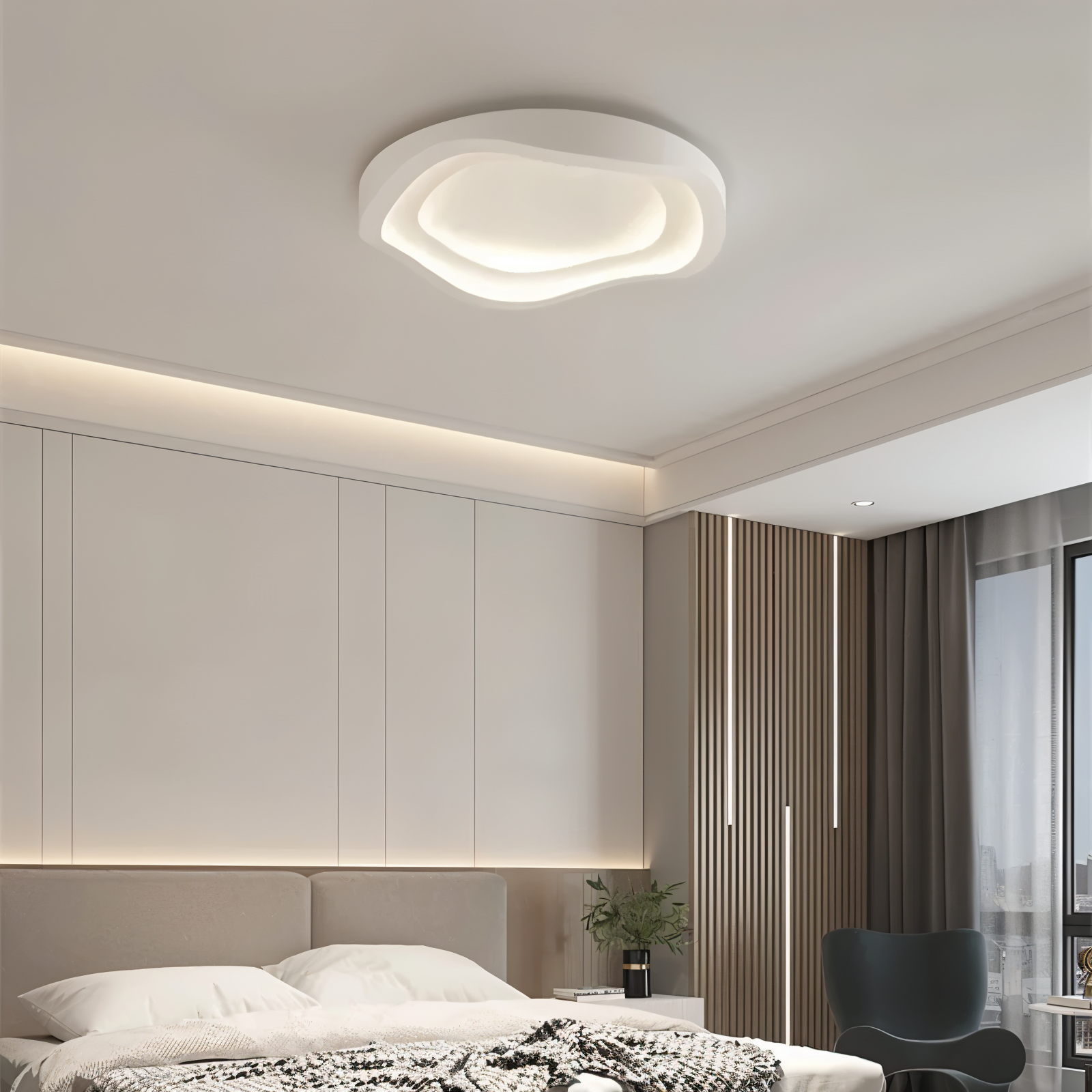 LED Plafondlamp Gebogen Flush Mount Minimalistisch
