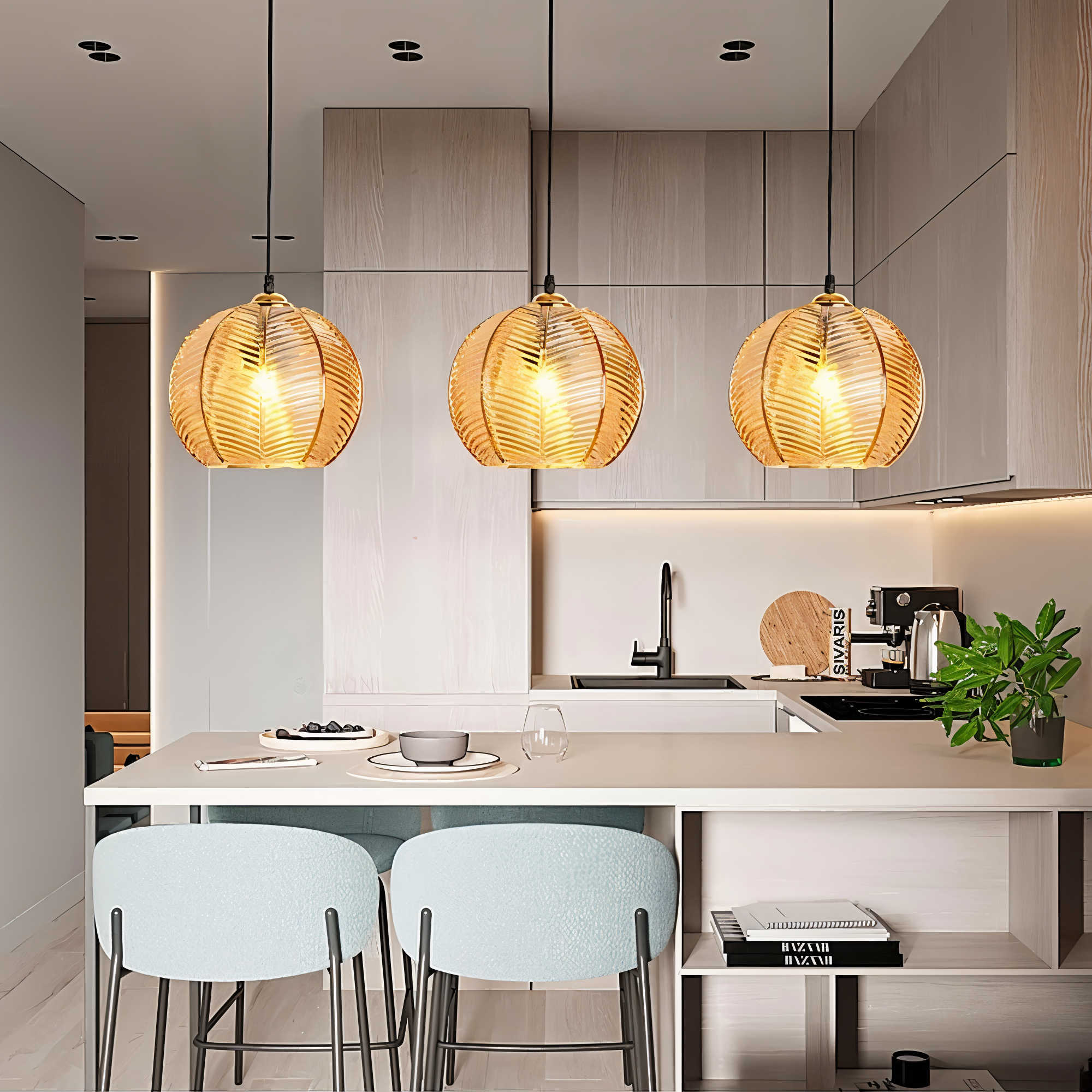 Hanglamp Bladontwerp Retro voor Binnenruimte