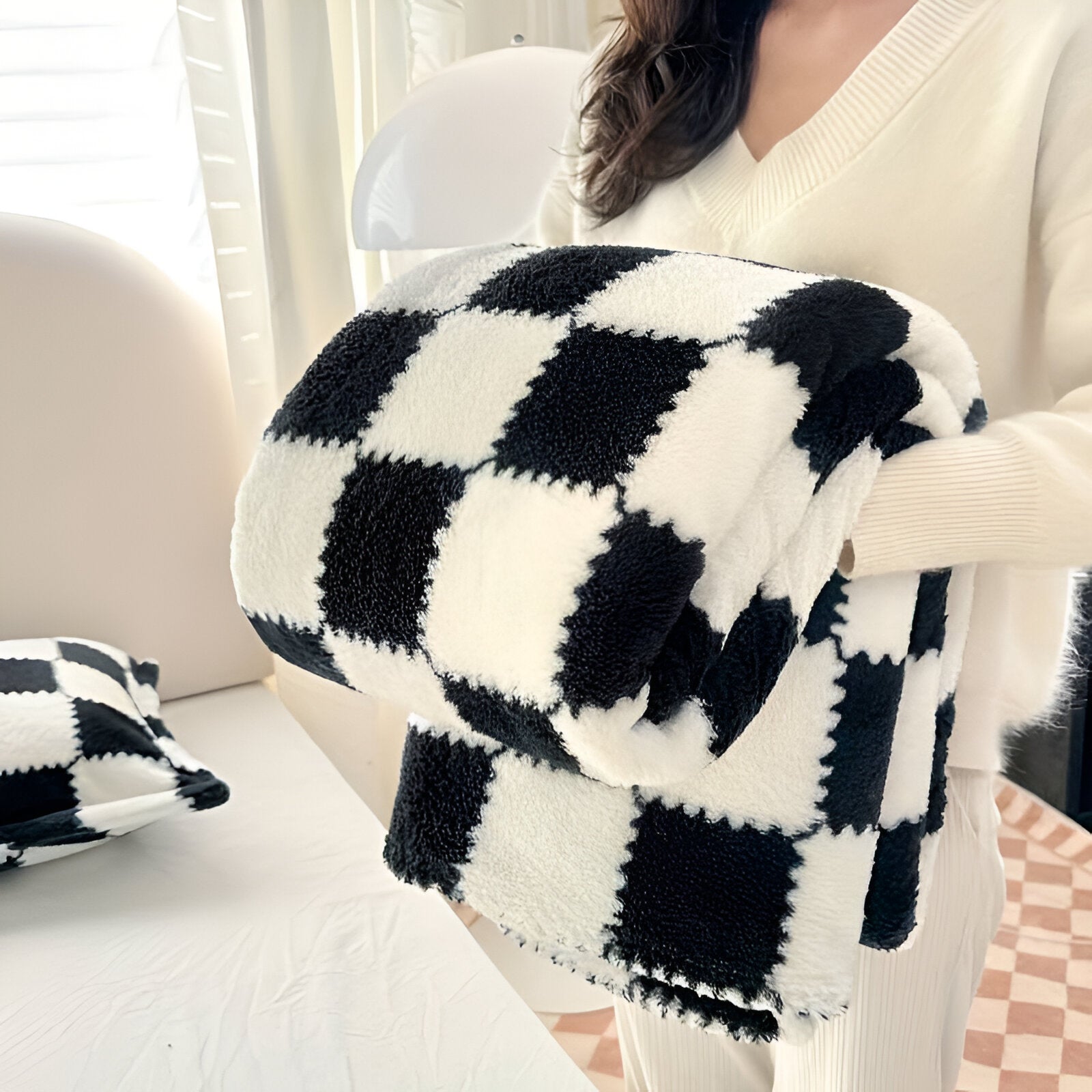 Fleece Deken Ruitpatroon Woondecoratie
