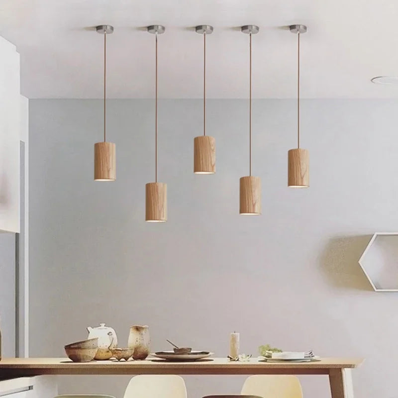 Houten Hanglamp LED voor Thuis en Kantoorverlichting