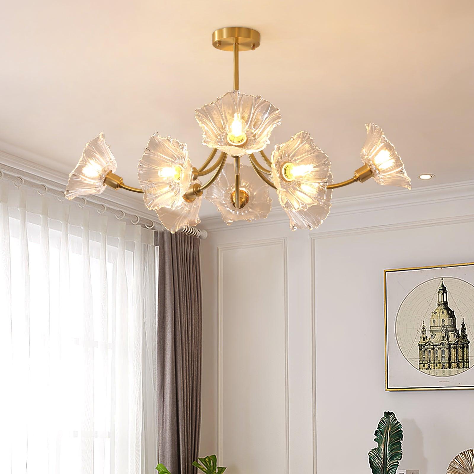 Glas Kroonluchter Hanglamp voor Thuis en Kantoor Verlichting