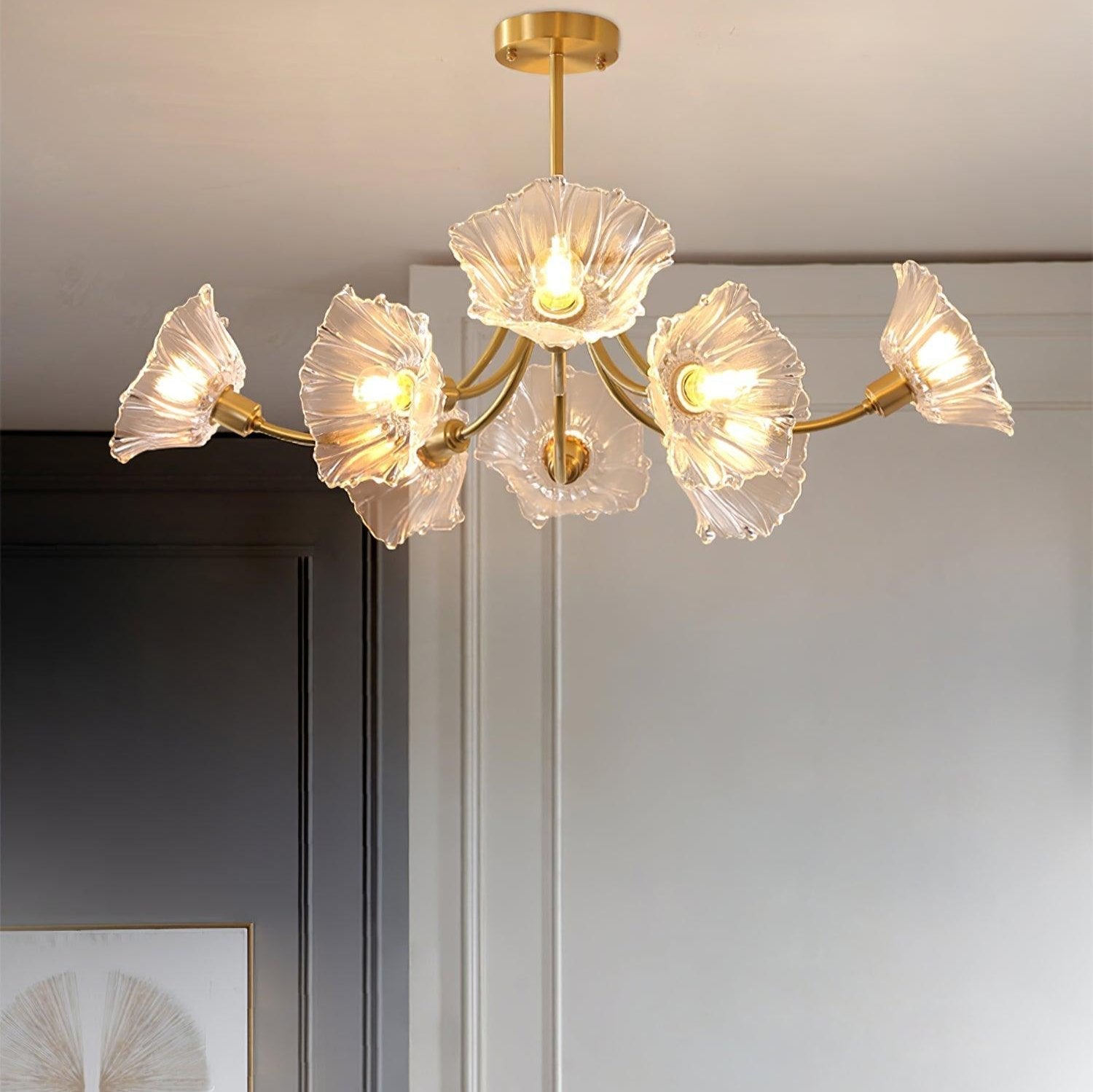 Glas Kroonluchter Hanglamp voor Thuis en Kantoor Verlichting