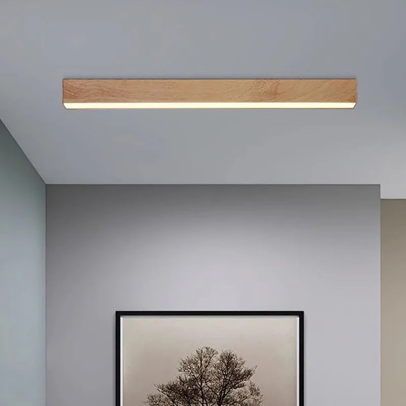 LED Plafondlamp Flush Mount Hout  rond