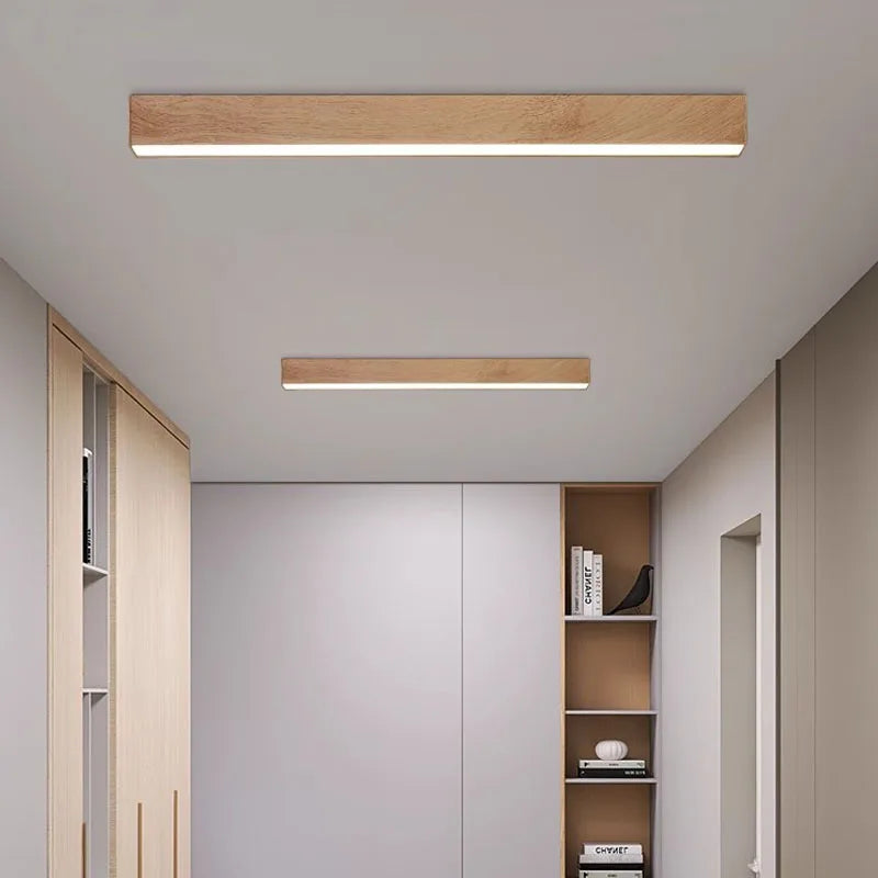 LED Plafondlamp Flush Mount Hout  rond