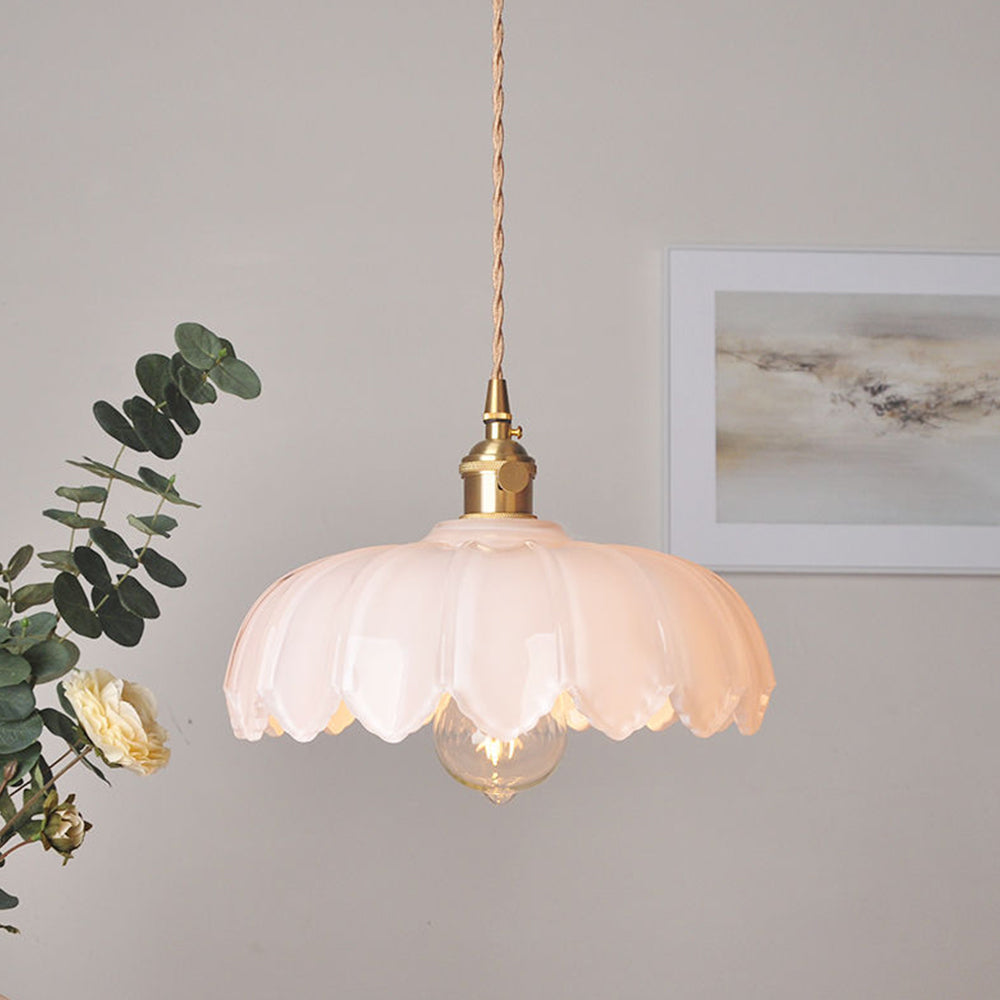 Bloemvormige Glazen Hanglamp LED voor Thuis en Kantoor