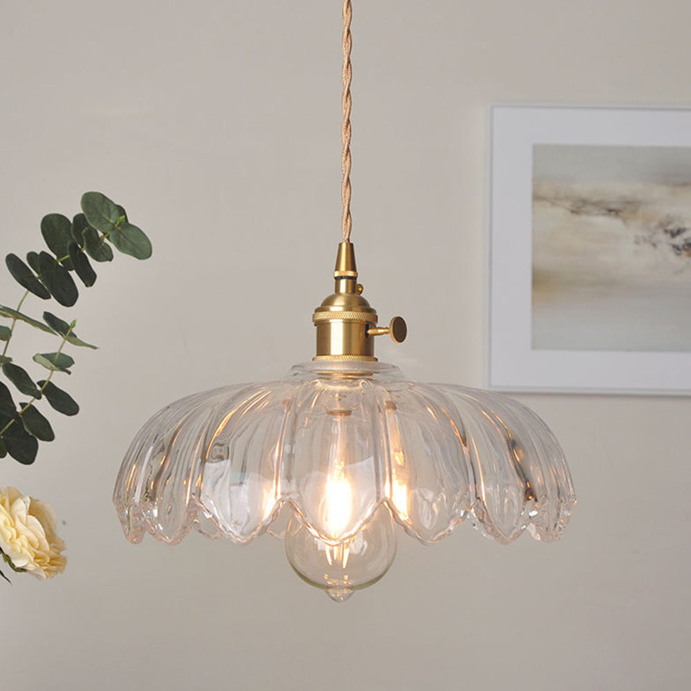 Bloemvormige Glazen Hanglamp LED voor Thuis en Kantoor