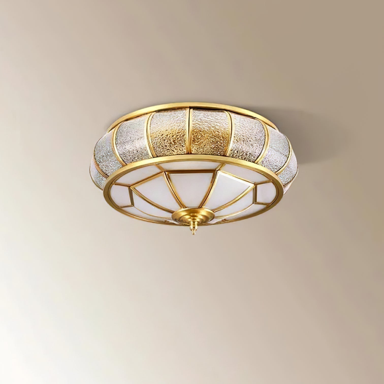 Ronde Plafondlamp Textuurglas Flush Mount LED Verlichting